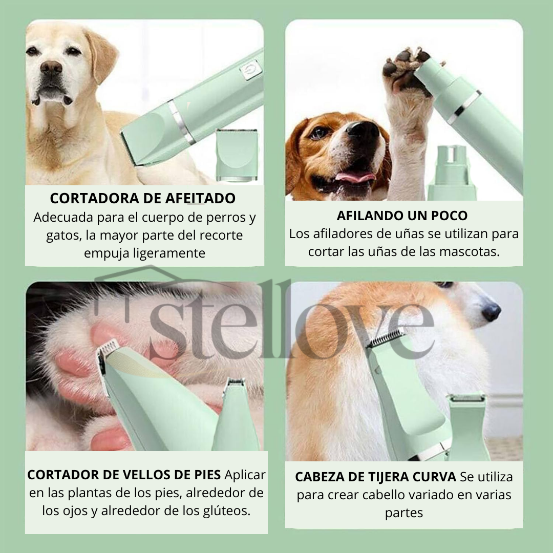 Recortador De Pelo 4 en 1 Mascotas