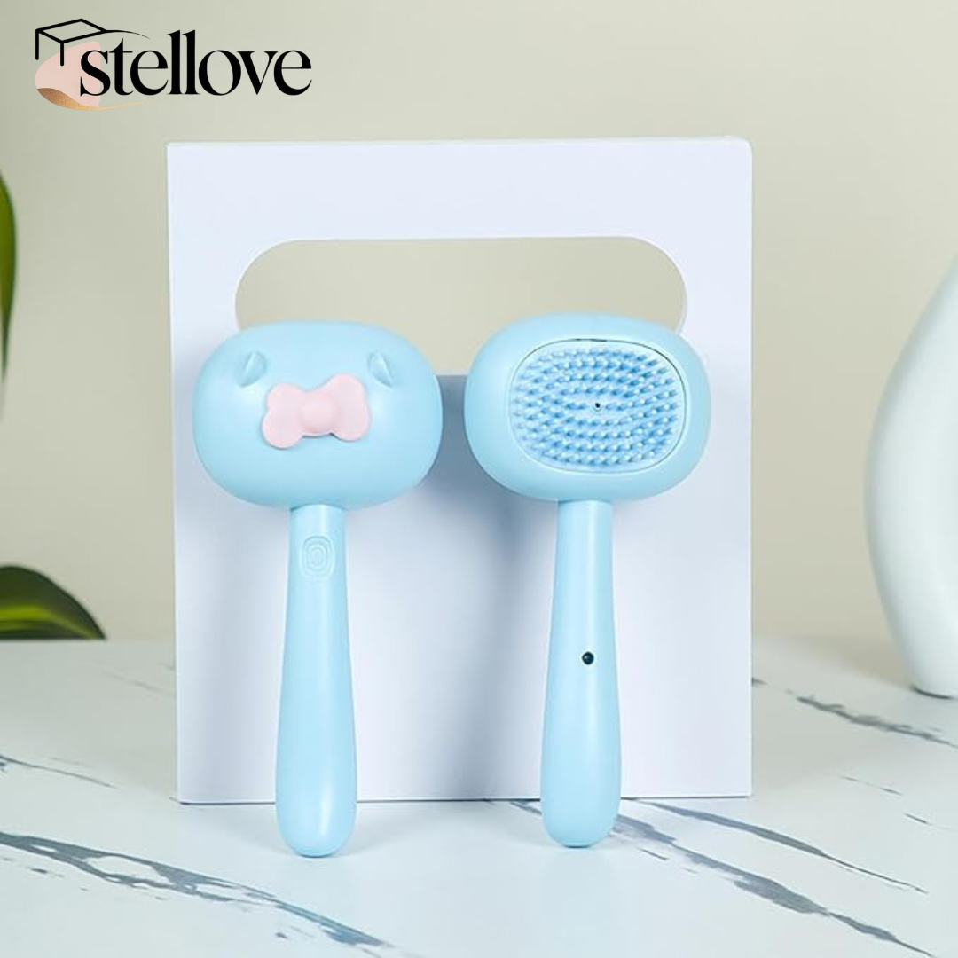 Cepillo de baño para mascotas con dispensador